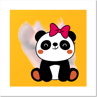 Cute Panda Girl - Adorable Panda - Kawaii Panda Posters and Art